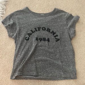 John Galt Grey Cropped California Tee